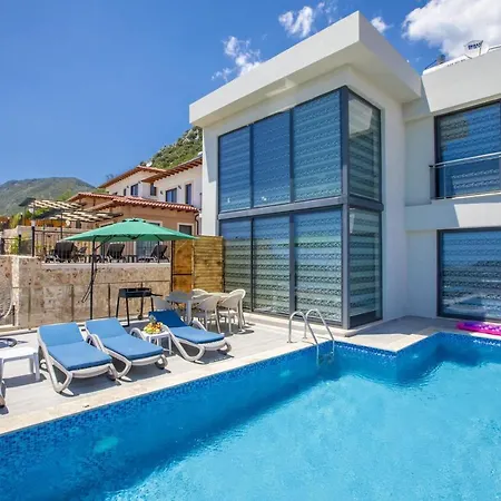 Outstanding With Sauna Private Pool Mountain And Sea View Ideal For Relaxing And Fun In וילה קס