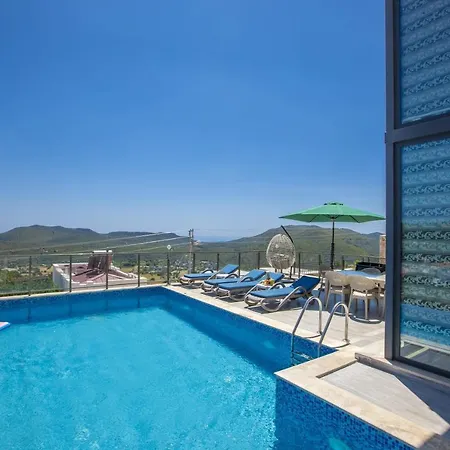 Outstanding With Sauna Private Pool Mountain And Sea View Ideal For Relaxing And Fun In קס